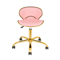 Gold Pink Mehrzweck Draft ing Spa Barhocker mit Rädern Salon Professional Techniker Hocker Rotation Friseur Hocker