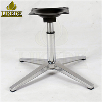 Fauteuil de salon pivotant de haute qualité, en alliage d'aluminium poli, avec base ottoman pivotante