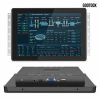 7/10.1/13.3/15.6/21.5 Inch Flush Mount Capacitive Touch Screen Monitor Fanless industrial chemical process control
