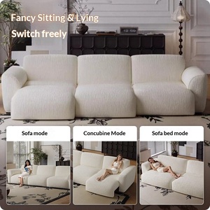Canapé électrique en tissu chenille, canapé-lit droit rétractable multifonctionnel pour petit salon, usage domestique - Product Image 5