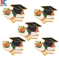 Badge broche en métal émaillé, plaqué or, moderne, personnalisé, pour étudiants et diplômés, avec logo couleur sur mesure, de fabrication usine avec 20 ans d'expérience