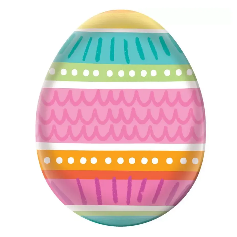Customized Egg-shaped Easter Melamine Serving Platter
