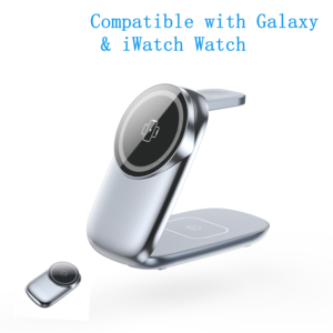 Cargador Inalámbrico <span class=keywords><strong>3</strong></span> en 1 de 15W de Carga Rápida, Plegable, Puede Cargar Teléfonos Móviles, Relojes y Auriculares - Product Image 1