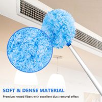Plumeau en Microfibre Détachable avec Manche pour Nettoyage de Plafond et Ventilateur de Plafond