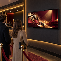 Écran d'affichage numérique mural Android 43 pouces, lecteur LCD non tactile avec animations et graphiques pour hall d'hôtel, centre commercial