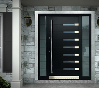 Porte de sécurité anti-effraction en acier inoxydable chinois moderne, neuve, avec charnières principales pour entrée et usage extérieur, résistance au feu 1,5 heure