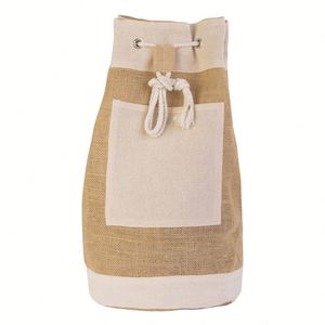 Fashion Custom Logo Multipurpose Large Capacity Leisure Jute Cotton Sailor Duffel Bag <b>Drawstring</b> <b>Backpack</b> <b>Drawstring</b> Bag - Product Image 4