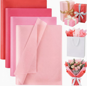 50*70cm Manufacturer Wholesale Custom logo Packaging 17gsm Plain Matte <b>Sequin</b> <b>Red</b> Gift Wrapping Tissue Paper for Flower Bouquet - Product Image 2