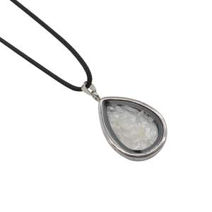 תליון קריסטל שרשרת תליון זהב 18 "חבל שחור לנשים גברים 3-8 מ" מ אבן חן אבן חן פתוחה משאלות יד צ 'קים - Product Image 5