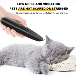 Pemangkas bulu anjing isi ulang, pemangkas cakar anjing dengan lampu LED dapat diisi ulang, pemangkas kaki kebisingan rendah tahan air - Product Image 5