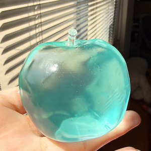 Jouet Squishy Transparent en Forme de Grand Pomme, en Caoutchouc Rempli de <span class=keywords><strong>Vaseline</strong></span>, Anti-Stress, Jouet Fidget à Presser, Peiqi - Product Image 1