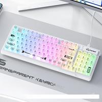 Clavier transparent M95 avec câble de TYPE-C indépendant, clavier de jeu personnalisé, éclairage rétro-éclairé rvb, cadeaux pour joueurs PC