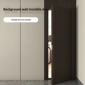 Tuôn ra ẩn vô hình hệ thống cửa với giấu bản lề gỗ rắn không thấm nước cho nội thất phòng khách hiện đại tường - Product Image 3