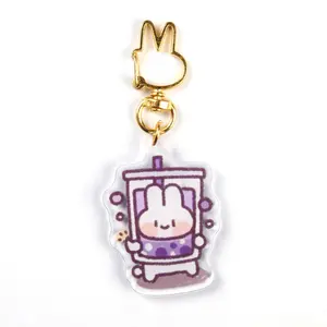 In quyến rũ Acrylic móc chìa khóa với Epoxy Hologram Keychain laser cắt khắc Acrylic quyến rũ Kpop