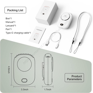 Ventilateur Collier Portable Rechargeable Sans Lames 2000 mAh pour la Taille et le Cou – Vente en Gros - Product Image 3