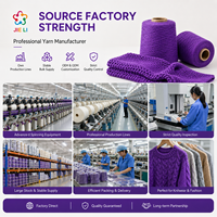 Fil de coton mercerisé brûlé 6.8NM 100% pur coton soyeux et respirant pour robe d'été de luxe, couleur personnalisée, fourniture directe usine