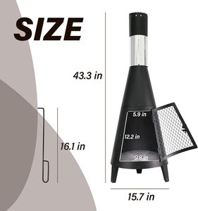 Outdoor Garden Vertical Small Round <b>Fire</b> <b>Pit</b> - Product Image 2