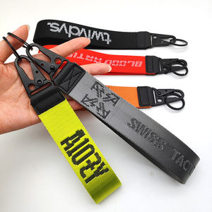 Llaveros personalizados de cinta jacquard, cordones <span class=keywords><strong>para</strong></span> móvil, llaveros de tela, cordones de nailon personalizados, portatarjetas, llaveros de cuero - Product Image 5