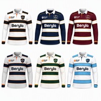 Camiseta de Rugby Personalizada para Clubes, Unisex, Sublimada, de Secado Rápido, Absorbe la Humedad, Logotipo Personalizado, Ropa de Equipo, Venta al Por Mayor, Fabricante OEM, 100%