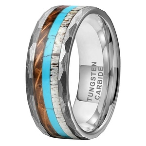 8MM Alin Hammered <strong>Lord</strong> <strong>of</strong> <strong>the</strong> <strong>Rings</strong> Black <strong>Ring</strong> Tungsten Meteorite Anillos De Tungsteno Jewelry - Product Image 4