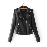 Veste en cuir une pièce pour femme, style populaire, tendance automne, logo personnalisé, fermeture éclair, vêtements pour adultes, couleur unie, vêtements à porter