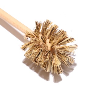 Biodegradable Tampico and Beech Palm Sisal <strong>Toilet</strong> <strong>Brush</strong> Household Kitchen <strong>Wooden</strong> Handle Bottle <strong>Brush</strong> Pot <strong>Brush</strong> - Product Image 2