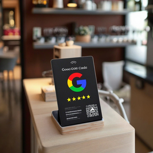 Tapfive <span class=keywords><strong>NFC</strong></span> biểu tượng tùy chỉnh QR mã thẻ kinh doanh đứng PVC RFID không tiếp xúc Google xem xét khách sạn Phương tiện truyền thông xã hội menu ứng dụng - Product Image 3