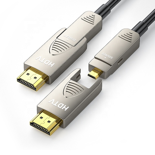 Wholesale 10M/60M Long AOC 2.1 Detachable Micro UHD for Fiber Optic Cable 8K 4K UHD 60Hz Combination Shielding for Monitor TV