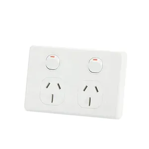 Promotional Item 1 Gang Horizontal Double Powerpoints Wall Switch And Socket SAA