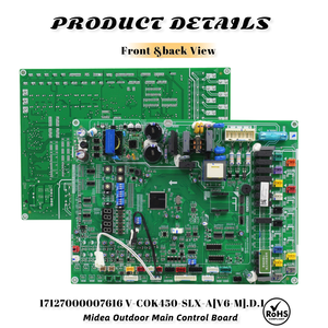 บอร์ดควบคุมหลักภายนอกอาคาร VRF รุ่น 17127000007616 VCOK450SLXA[V6M].D.1 แผงวงจรสำหรับเครื่องทำความเย็นระบบ VRF HVAC ของ Midea - Product Image 2