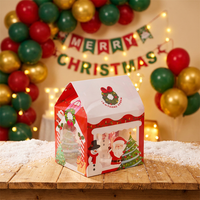 Boîte en plastique transparente pour biscuits, bonbons et aliments pour bébés, décoration de Noël et de Nouvel An