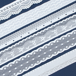 תחרה חלולה אלסטית רקומה בגודל 2-3 ס\"מ לקישוט שמלות כלה, תחרה לבנה לאביזרי לבוש, במלאי במפעל - Product Image 1