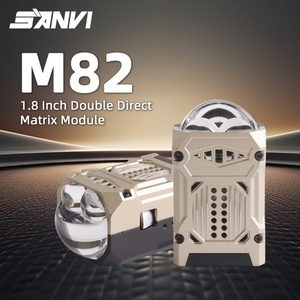 SANVI M82 ไฟหน้ารถยนต์ขนาดเล็ก 1.8 นิ้ว เลนส์คู่ ไลท์เมทริกซ์ 12v 6000k โปรเจคเตอร์ Bi-led โมดูลเลนส์เมทริกซ์ - Product Image 1