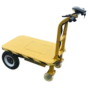 800kg Loading Weight Cargo Electric 4 Wheels Warehouse Cart Logistics Trolley