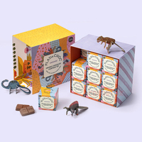 Boîtes en carton de faveur de chocolat sucré petite boîte-cadeau d'emballage de chocolat en papier imprimé de dessin animé personnalisé