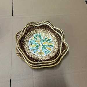 Sustainable Bamboo Wicker Woven <b>Basket</b> Handmade Decorative Craft <b>Bread</b> <b>Basket</b> Gift Fruit <b>Bread</b> Container - Product Image 5