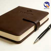 Planificateur budgétaire A6 avec couverture en similicuir personnalisée avec logo en relief, 100 feuilles, emballage en boîte cadeau