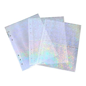 Porte-<span class=keywords><strong>cartes</strong></span> holographique a5 en pp transparent, 6 anneaux, 4 poches, pochette de carte kpop, album photo, collection, pochettes photo, vente en gros - Product Image 1