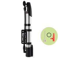 Mini pompe à vélo manuelle portable en aluminium pour BMX et cruisers, avec manomètre 50-80 PSI et valve à embout élégant, pour équipement de cyclisme