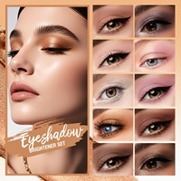 LANGMANNI Crayon Fard à Paupières Imperméable Fini Mat Nacré Longue Tenue Haute Pigmentation Couleur Unique Anti-Bavures