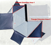 Auvent latéral rétractable pour voiture, version étendue 270 degrés, ouverture rapide, abri imperméable pour toit de voiture