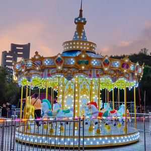 Chinesischer Hersteller von Vergnügungspark-Spielautomaten: Kinderkarussell mit Pferden, Karussellfahrt zum Verkauf - Product Image 4