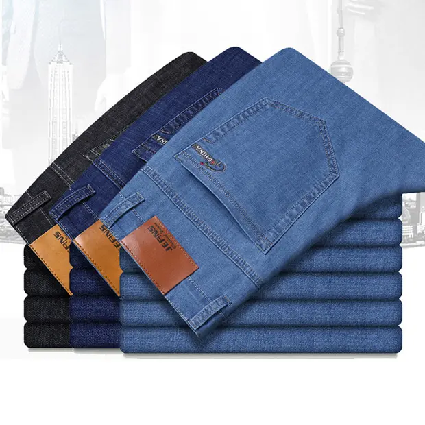 Men's jeans standard style can be customized pants denim trousers jeans men