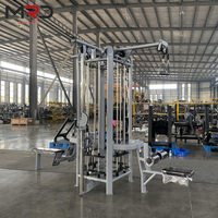 Máquina Multifuncional de Entrenamiento de Fuerza, Sistema de Gimnasio Multi-Estación de Cuatro Puestos, Equipo de Fitness Multifuncional Comercial