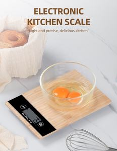 5kg/1g LCD-Display Holz Digitale Küche Lebensmittel Gewichts waage Bambus Schneide brett Haushalt Kochen Backen Batterie Stromquelle - Product Image 3