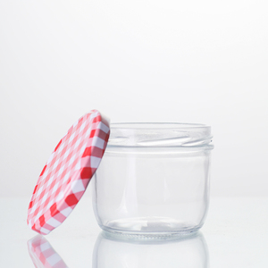 Small 8oz Economy Round Glass <strong>Mason</strong> Wide Mouth <strong>Jars</strong> with Lug Lids - Product Image 2