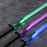 Espada Ninja de Silicona Promocional al por Mayor, con Luces LED, Sonido y Efecto Luminoso