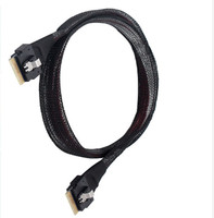 24G 32AWG Mini SAS4.0 kabel Internal ramping SAS 8654 8i ke SFF-8654 8i 74 Pin Server kabel pita datar