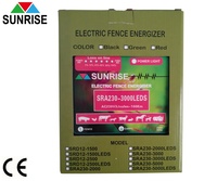 Électrificateur de clôture électrique 100 KM avec protection PV, modélisation 3D, traité thermiquement, étanche, écologique pour grandes exploitations agricoles, chevaux, bovins, moutons