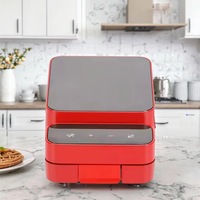 Gaufrier électrique professionnel 1000W indicateur LED revêtement antiadhésif température réglable Mini Style pour la cuisine à domicile